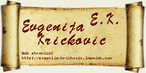 Evgenija Kričković vizit kartica